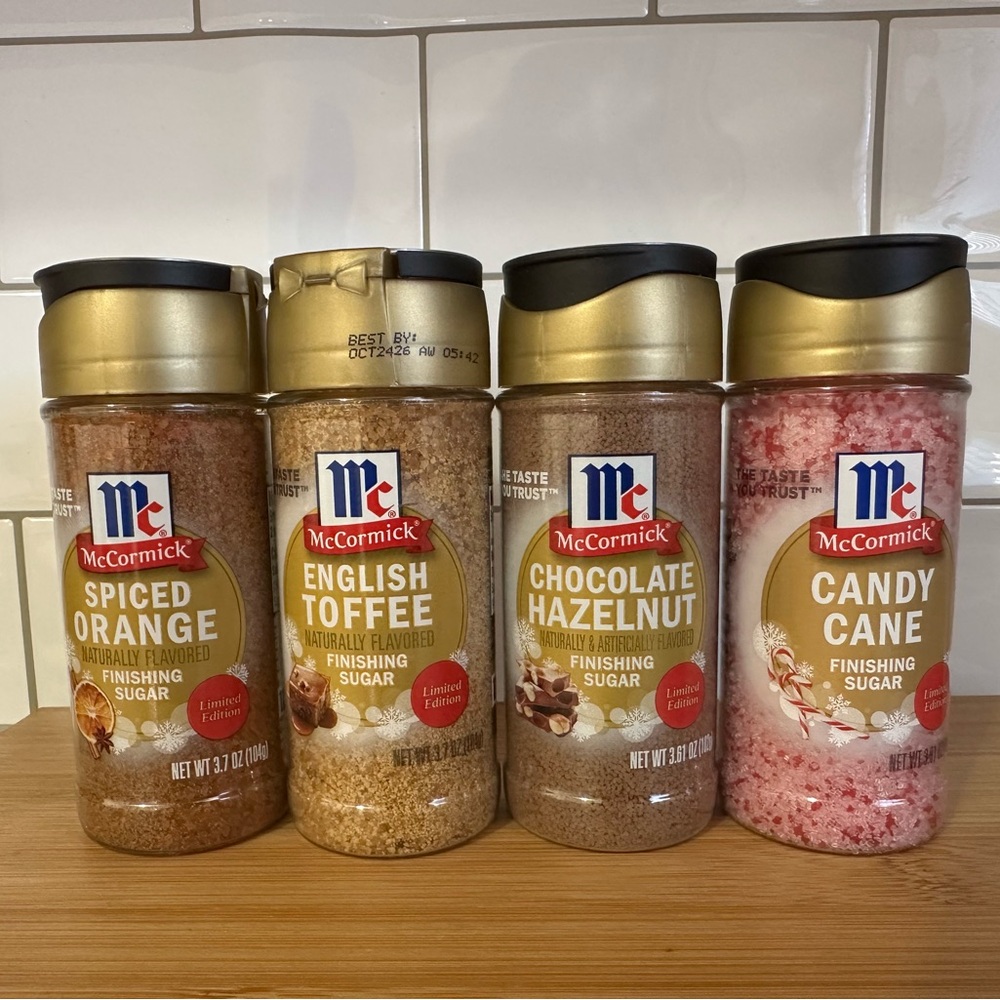 McCormick Winter Finishing Sugars Lot Of 4 2025 New Limited Edition Holiday